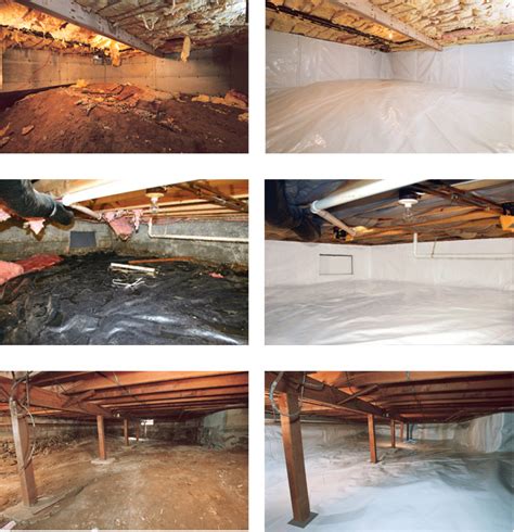 before and after crawl space encapsulation