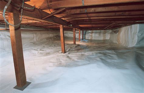 before and after crawl space vapor barrier