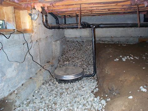 crawl space sump pump installation